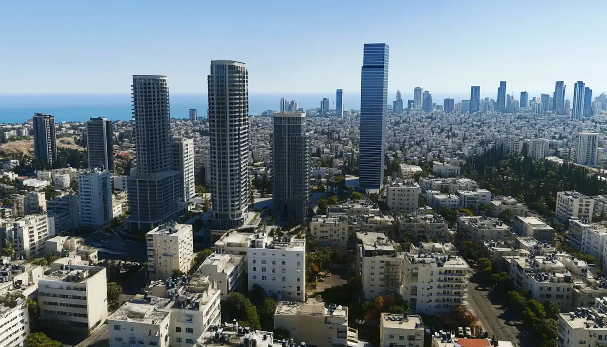 תמונת AI של פרויקטים בהתחדשות עירונית במרכז הארץ